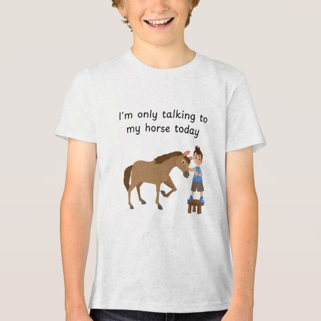 T-shirt En Tri-matière Parler avec le garçon au cheval (Recto)