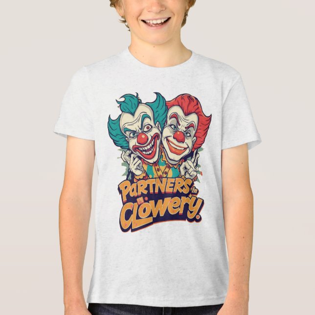 T-shirt En Tri-matière Partners in Clowery (Funny Clown Pun) (Recto)