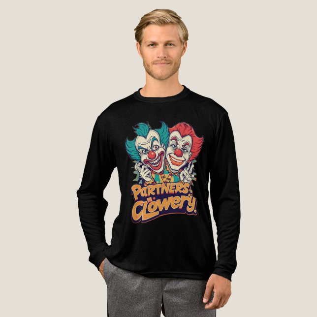 T-shirt En Tri-matière Partners in Clowery (Funny Clown Pun) (Recto complet)