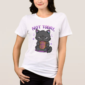 T-shirt En Tri-matière Pas aujourd'hui Grumpy Cat Amoureux du Café Mignon