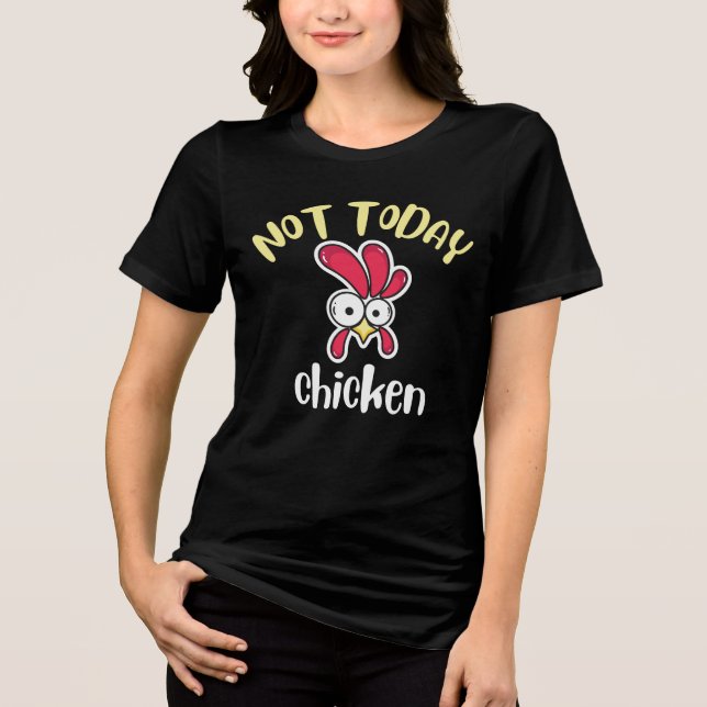 T-shirt En Tri-matière Pas aujourd'hui Pecker Chicken Lover Farmer Crazy (Recto)