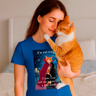 T-shirt En Tri-matière Pas célibataire, j'ai un chat, éditable Cat amusan