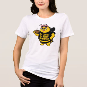 T-shirt En Tri-matière Pas de café, pas de miel, pas de travail Abeille G