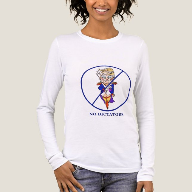 T-shirt En Tri-matière Pas de dictateurs manche longue t (Recto)