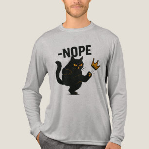 T-shirt En Tri-matière Pas De Rois En Amérique Chat Noir Drôle Kicking Cr
