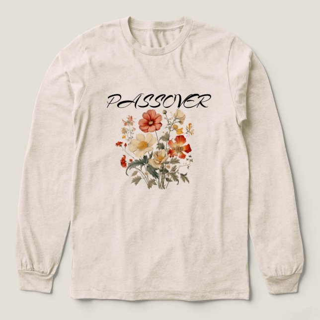 T-shirt En Tri-matière " Passover Floral" T-Shirt (Motif devant)