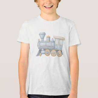 T-shirt En Tri-matière Pastel Vintage Steam Train Locomotive Illustration