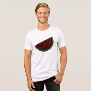 T-shirt En Tri-matière Pastèque de Palestine Broderie tatreez rouge