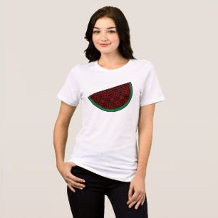 T-shirt En Tri-matière Pastèque de Palestine Broderie tatreez rouge