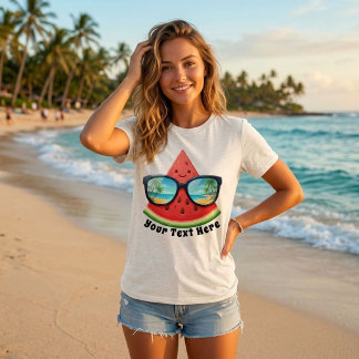 T-shirt En Tri-matière Pastèque Tropicale Mignonne Été Vacances Personnal