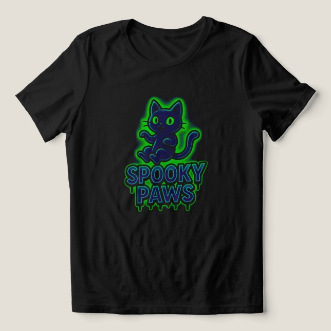 T-shirt En Tri-matière Pâtes éffrayantes - Luminosité du néon | NOIR SEUL (Design Recto)
