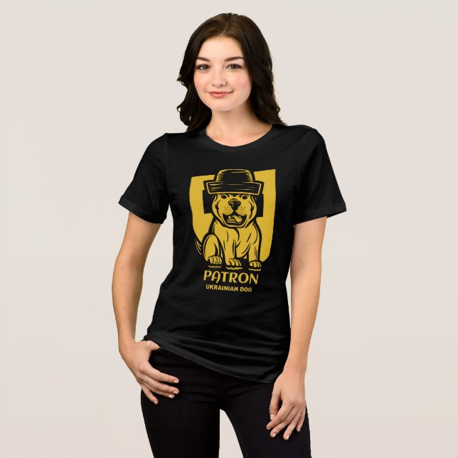 T-shirt En Tri-matière Patron du chien ukrainien - Gras Graphiques femmes (Recto plein)