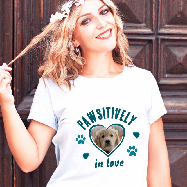 T-shirt En Tri-matière Pawsitly in Love Paw Heart Dog Photo (Créateur téléchargé)