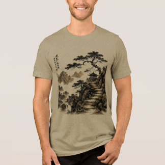 T-shirt En Tri-matière Paysage de montagne serein Art de la nature à l'en
