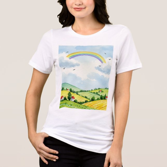 T-shirt En Tri-matière Paysage rural (Recto)