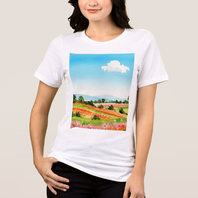 T-shirt En Tri-matière Paysage rural (Recto)