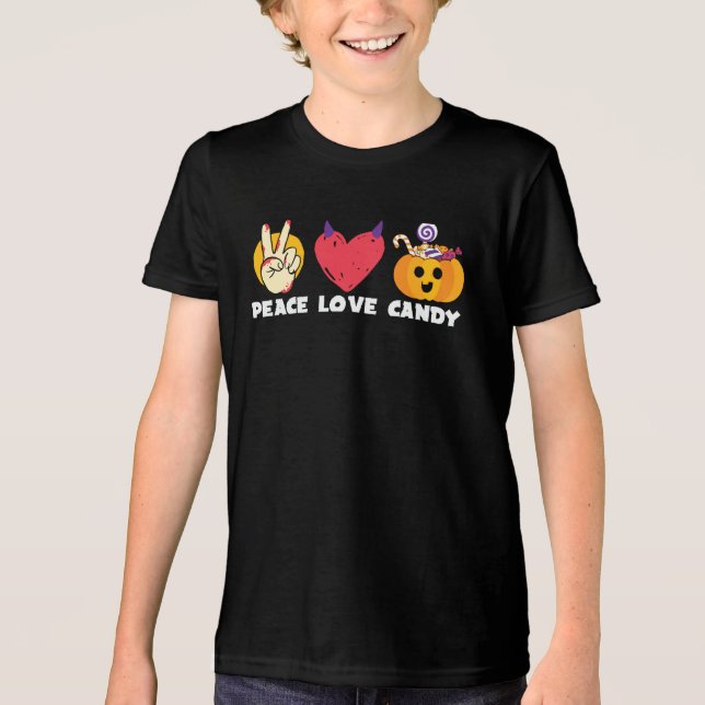 T-shirt En Tri-matière Peace Love (Recto)