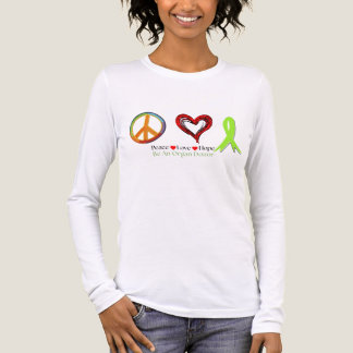 T-shirt En Tri-matière Peace Love and Hope Transplant Surgery, Recipient,