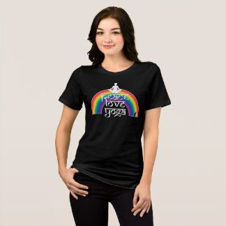 T-shirt En Tri-matière Peace Love Yoga Rainbow Intentions
