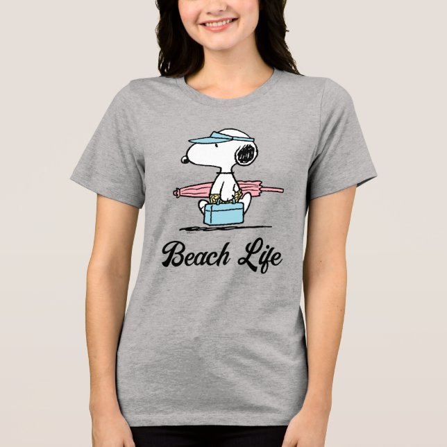 T-shirt En Tri-matière PEANUTS | Beach Bum Snoopy (Recto)