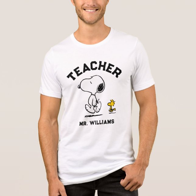 T-shirt En Tri-matière Peanuts Est. 1950 | Snoopy & Woodstock Teacher (Recto)