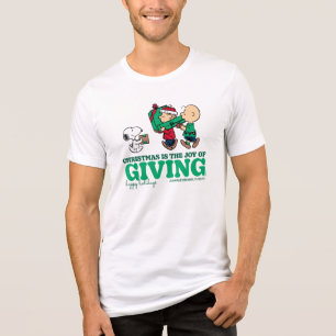 T-shirt En Tri-matière Peanuts   Noël est la joie de donner