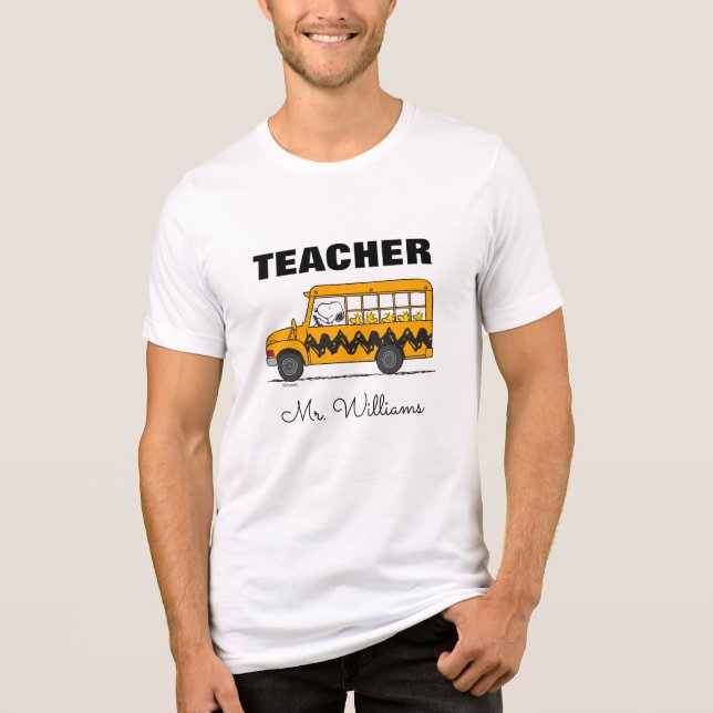 T-shirt En Tri-matière Peanuts | Snoopy Bus Driver Teacher (Recto)