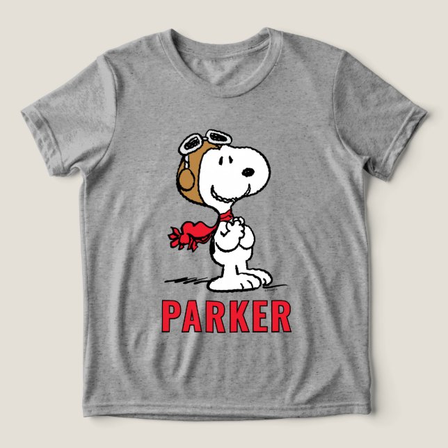 T-shirt En Tri-matière Peanuts | Snoopy l'as de l'aviation (Design Recto)