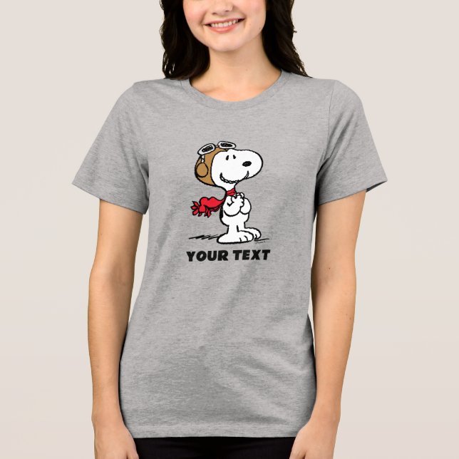 T-shirt En Tri-matière Peanuts | Snoopy l'as de l'aviation (Recto)