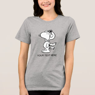 T-shirt En Tri-matière Peanuts Snoopy l'as de l'aviation NB