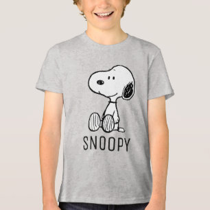 T-shirt En Tri-matière PEANUTS   Snoopy on Black White Comics