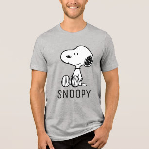 T-shirt En Tri-matière PEANUTS   Snoopy on Black White Comics
