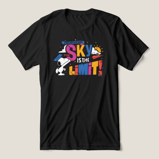 T-shirt En Tri-matière Peanuts Snoopy Sky Is The Limit Graduation (Design Recto)