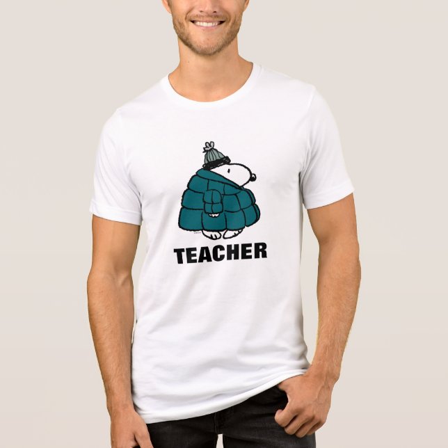 T-shirt En Tri-matière Peanuts | Warm & Cozy Teacher (Recto)