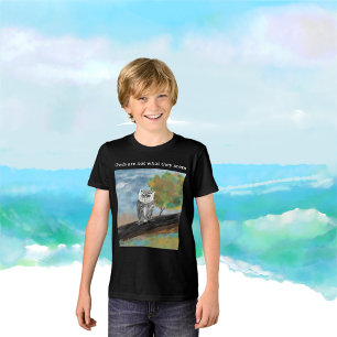 T-shirt En Tri-matière Peinture saisonnière de la Chouette dans la nature