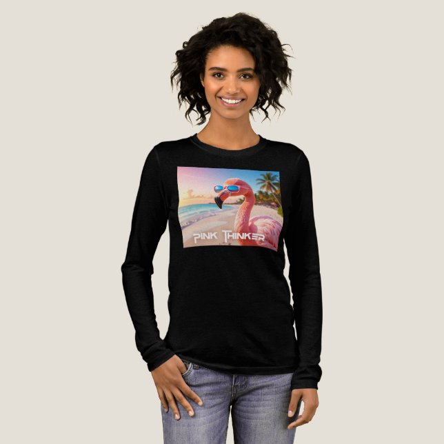 T-shirt En Tri-matière PENSEUR ROSE - Flamant ROSE (Recto complet)