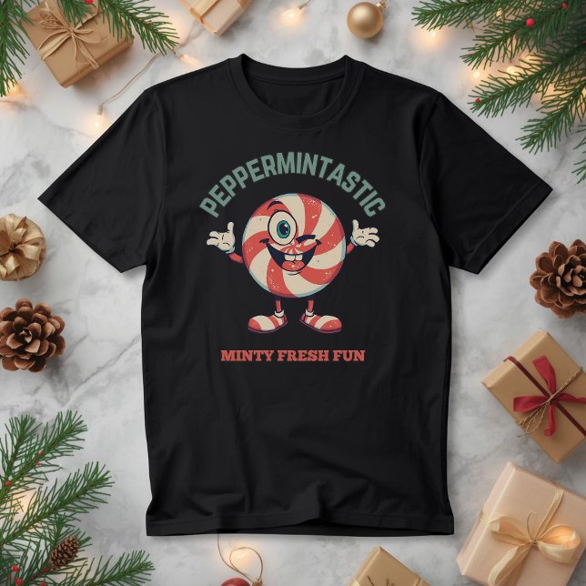 T-shirt En Tri-matière Peppermintastic - Joli jeu de menthe de Noël (Créateur téléchargé)