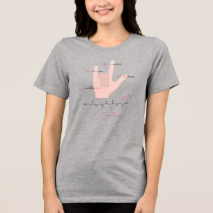 T-shirt En Tri-matière Peptide MARY, signe je t'aime avec texte personnal