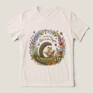 T-shirt En Tri-matière Perdu dans les pages Mignon hérisson lisant un liv