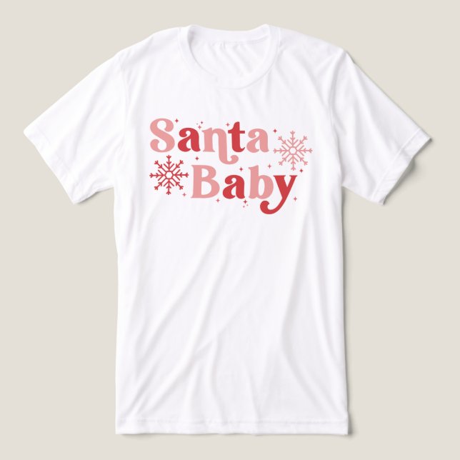 T-shirt En Tri-matière Père Noël Baby - Fun Holiday Typography Design (Design Recto)
