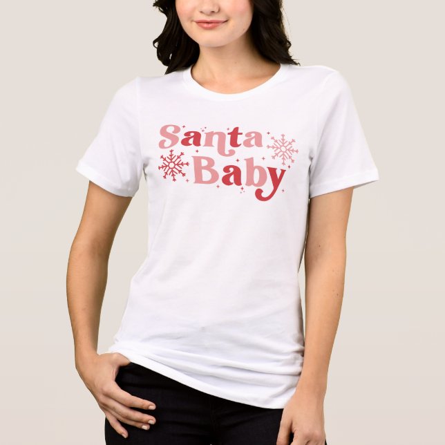 T-shirt En Tri-matière Père Noël Baby - Fun Holiday Typography Design (Recto)