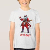 Père Noël Rocks ! Funny Père Noël jouant de la gui