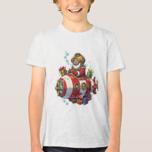 T-shirt En Tri-matière Père Noël sous-marin