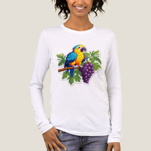 T-shirt En Tri-matière Perroquet Tropical Vibrant avec des Raisins
