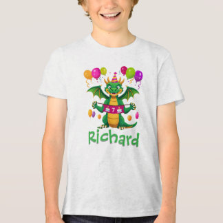 T-shirt En Tri-matière Personalized 7th Birthday Dragon with Name