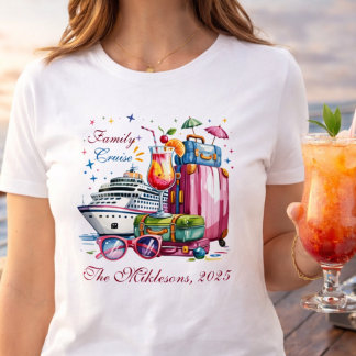 T-shirt En Tri-matière Personalized Family Cruise Name Year