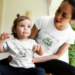 T-shirt En Tri-matière Personalized Matching First Mother’s Day Panda Mom