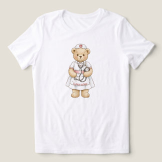 T-shirt En Tri-matière Personalized Nurse Teddy Bear Custom Name Nursing