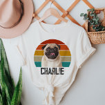 T-shirt En Tri-matière Personnalisé Chien Vintage Personnalisé Retro Phot<br><div class="desc">Célébrez votre amour pour votre ami en fureur avec notre chemise Vintage personnalisée Chien Retro Photo pour animal de compagnie Tri-Blend! Cette chemise élégante et confortable est parfaite pour tous les amoureux des animaux de compagnie, alliant un design de coucher de soleil de style rétro à la photo personnalisée de...</div>
