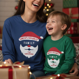 T-shirt En Tri-matière Personnalisé Funny Père Noël Favori Nom de famille